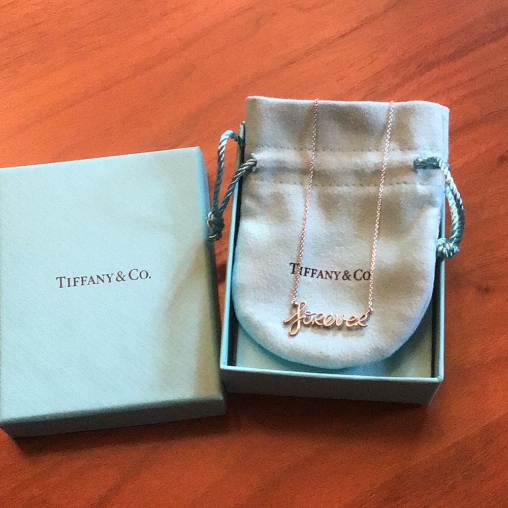 Tiffany & Co. "forever" script pendant silver - Picture 4 of 5